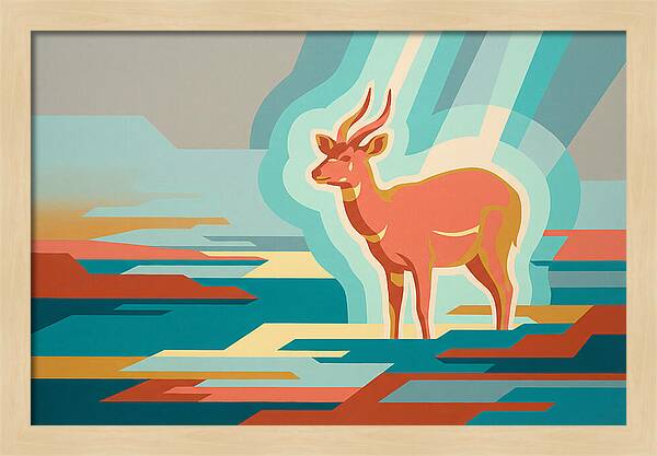 Sitatunga In Abstract Colors