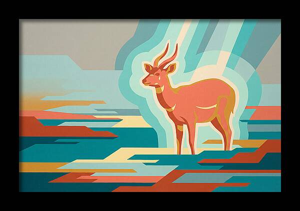 Sitatunga In Abstract Colors