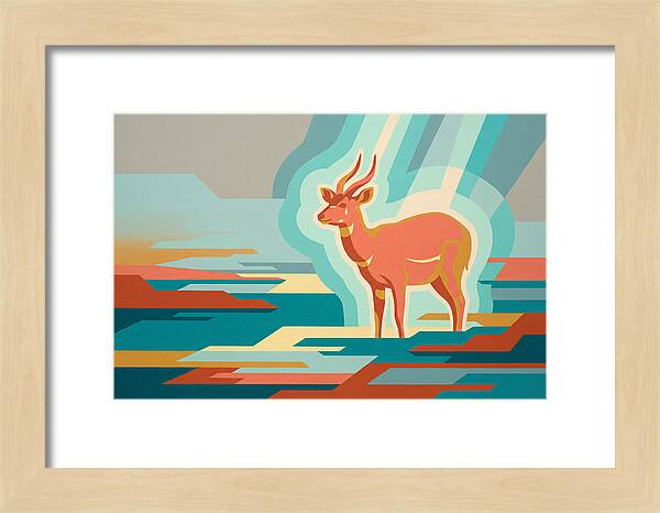 Sitatunga In Abstract Colors