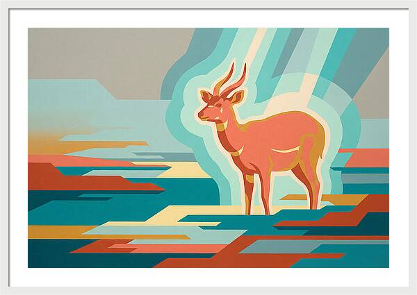 Sitatunga In Abstract Colors