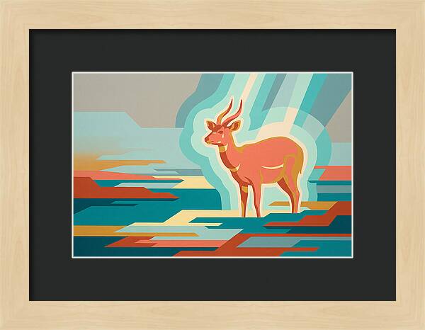 Sitatunga In Abstract Colors