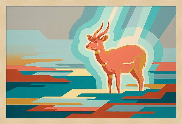 Sitatunga In Abstract Colors
