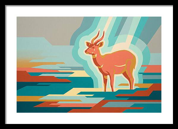 Sitatunga In Abstract Colors