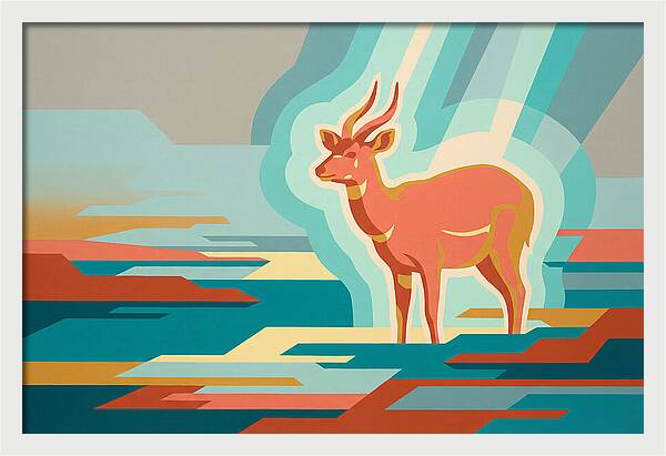 Sitatunga In Abstract Colors