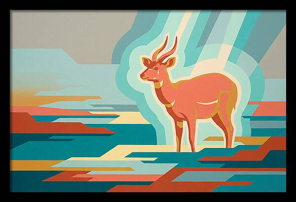Sitatunga In Abstract Colors