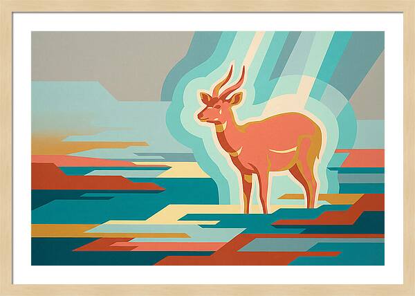 Sitatunga In Abstract Colors