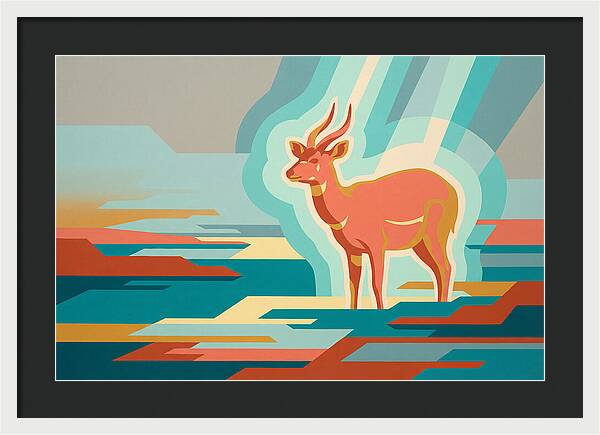 Sitatunga In Abstract Colors