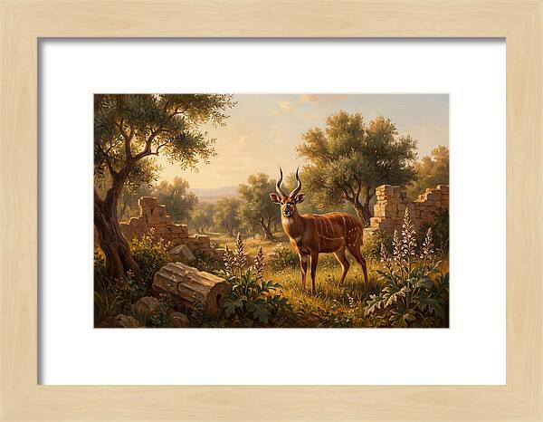 Sitatunga In Mediterranean Landscape