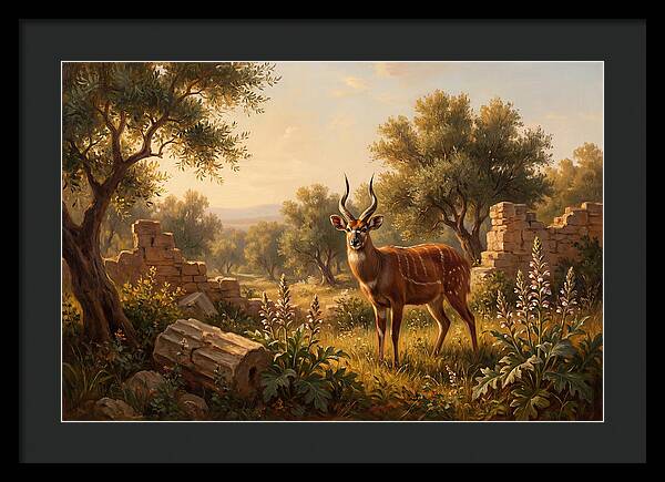 Sitatunga In Mediterranean Landscape