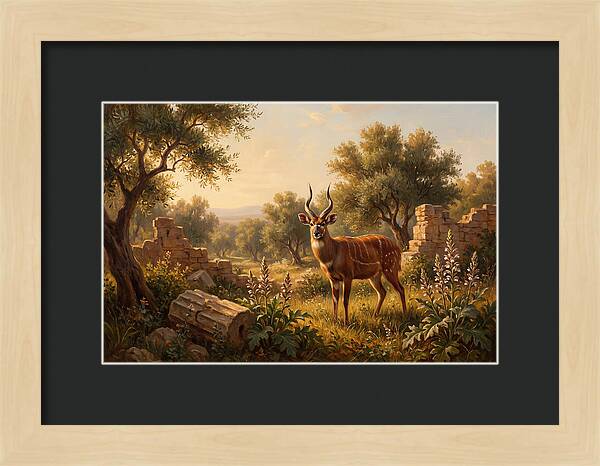 Sitatunga In Mediterranean Landscape