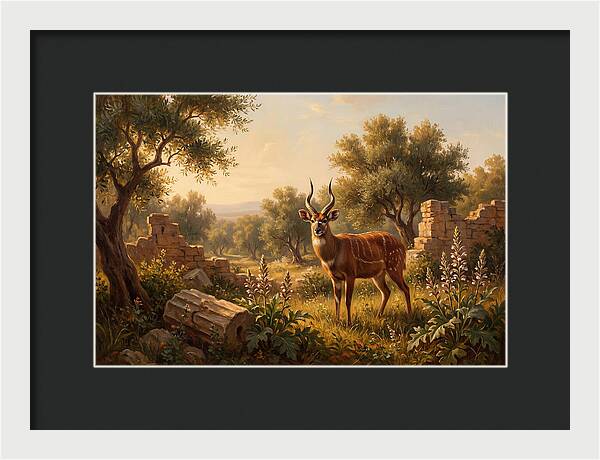 Sitatunga In Mediterranean Landscape