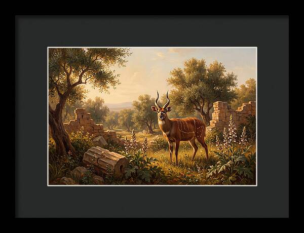 Sitatunga In Mediterranean Landscape