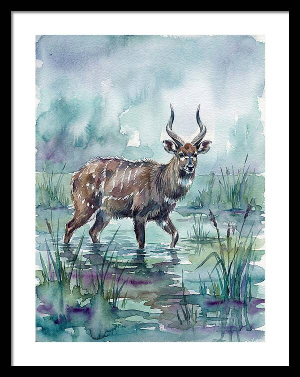 Sitatunga In Serene Waters