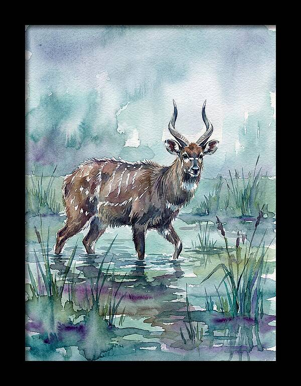 Sitatunga In Serene Waters