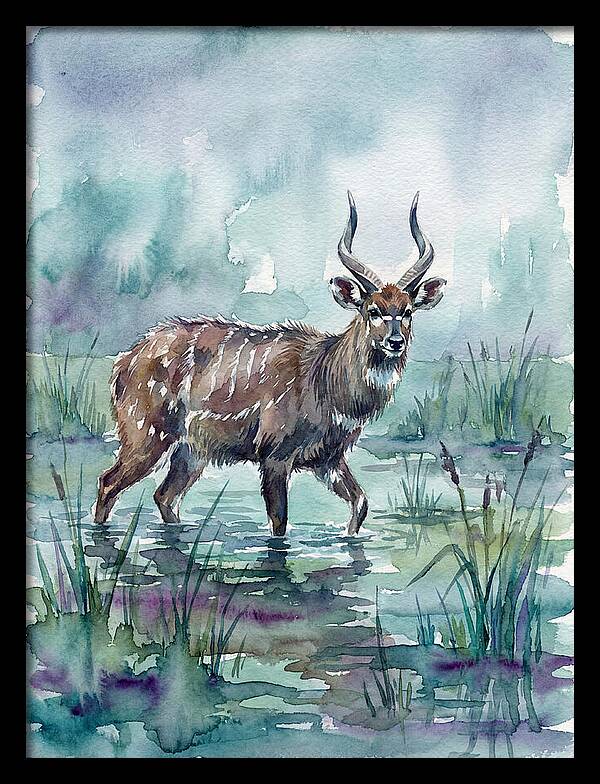 Sitatunga In Serene Waters