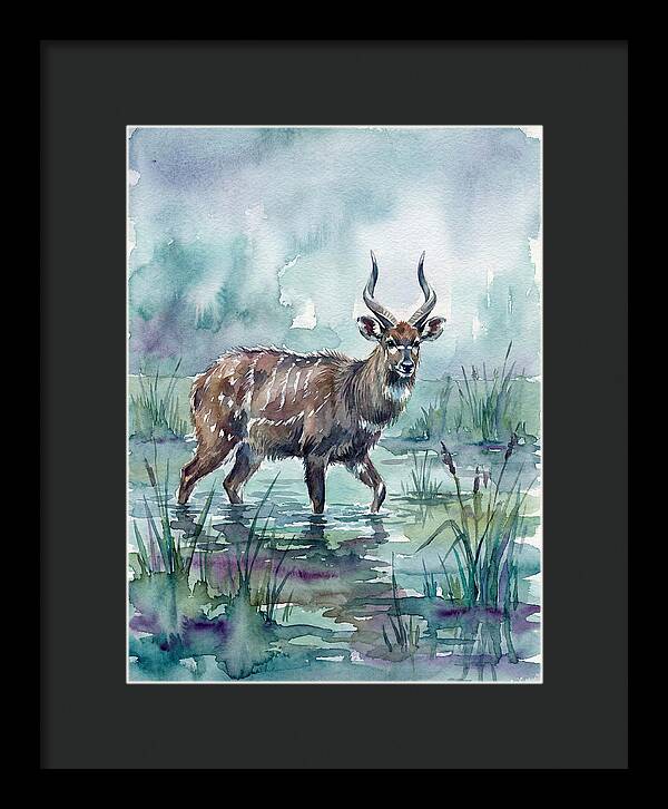 Sitatunga In Serene Waters