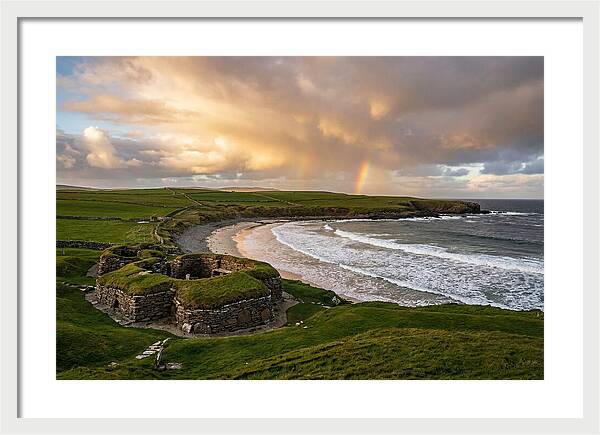 Skara Brae Under A Rainbow