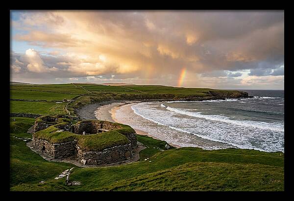 Skara Brae Under A Rainbow