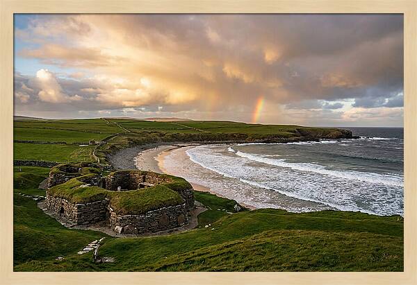 Skara Brae Under A Rainbow
