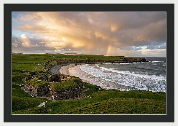 Skara Brae Under A Rainbow