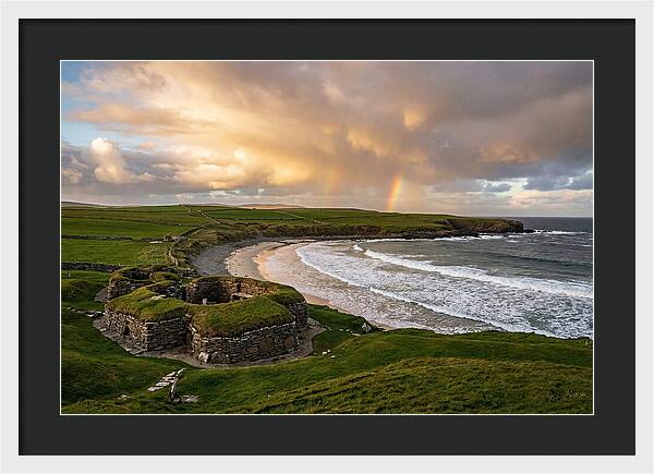 Skara Brae Under A Rainbow