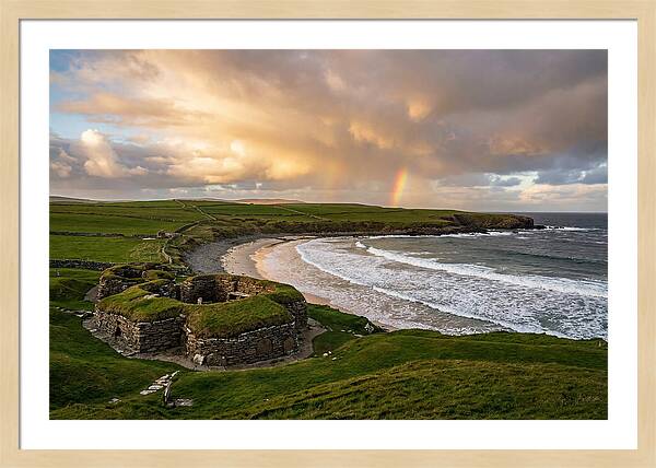 Skara Brae Under A Rainbow