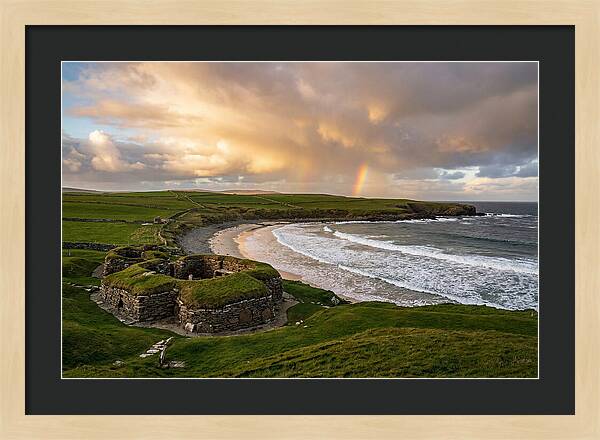 Skara Brae Under A Rainbow