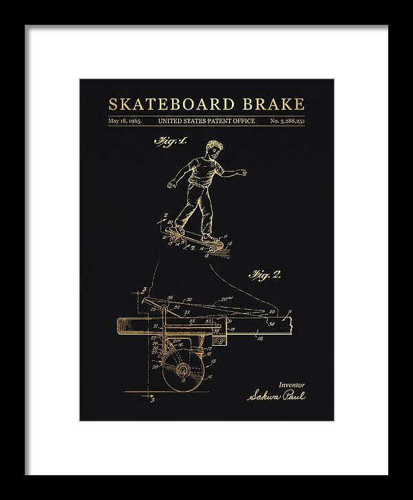 Skateboard Brake Gold Patent Us3288251a