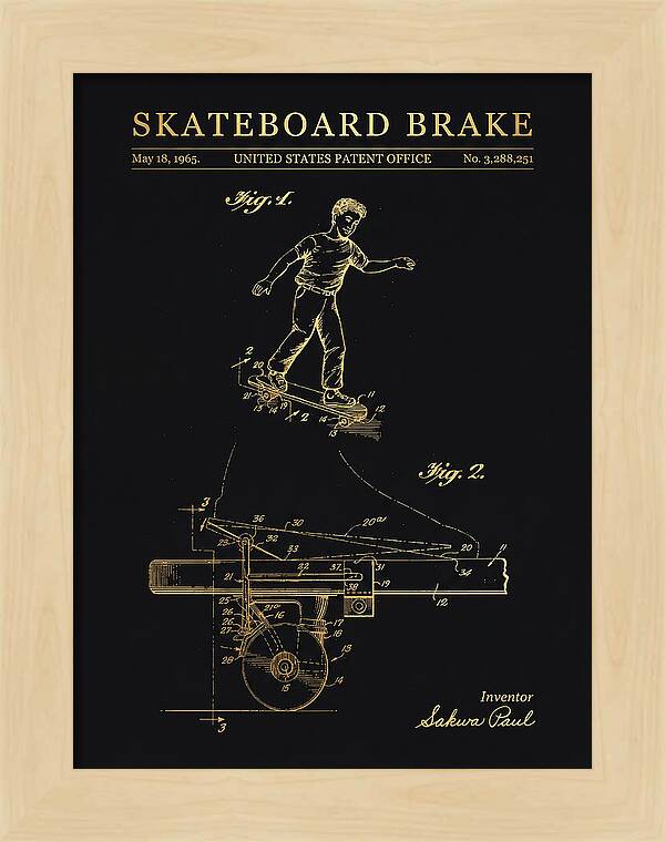 Skateboard Brake Gold Patent Us3288251a