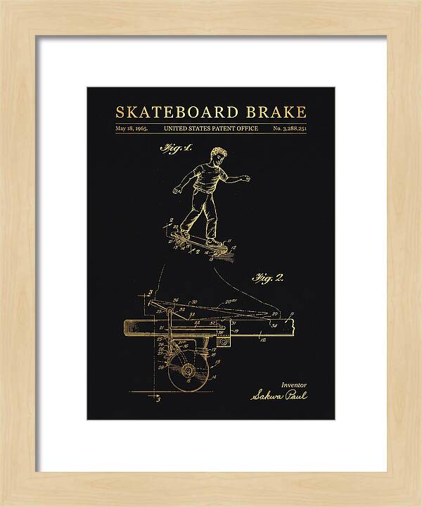 Skateboard Brake Gold Patent Us3288251a