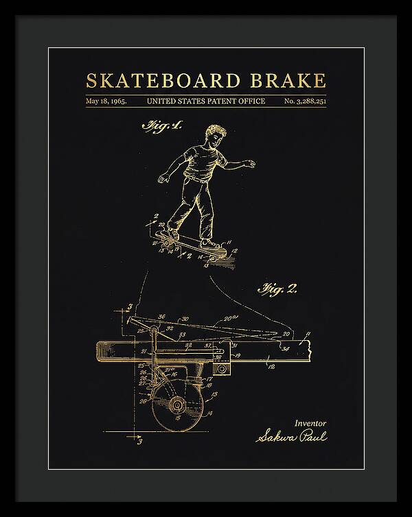Skateboard Brake Gold Patent Us3288251a