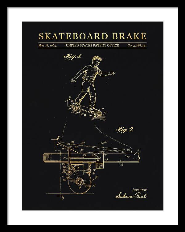 Skateboard Brake Gold Patent Us3288251a