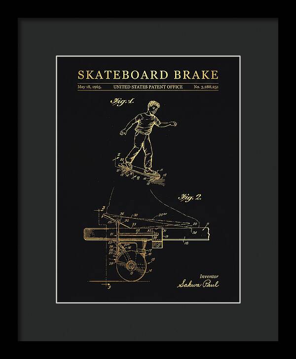 Skateboard Brake Gold Patent Us3288251a