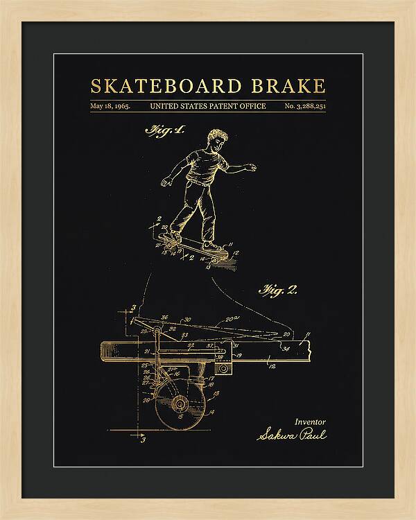 Skateboard Brake Gold Patent Us3288251a
