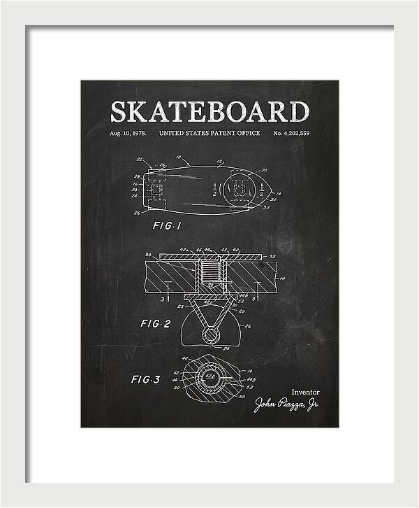 Skateboard Chalkboard Patent Us4202559a