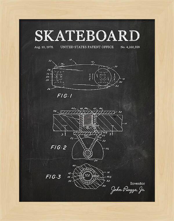Skateboard Chalkboard Patent Us4202559a