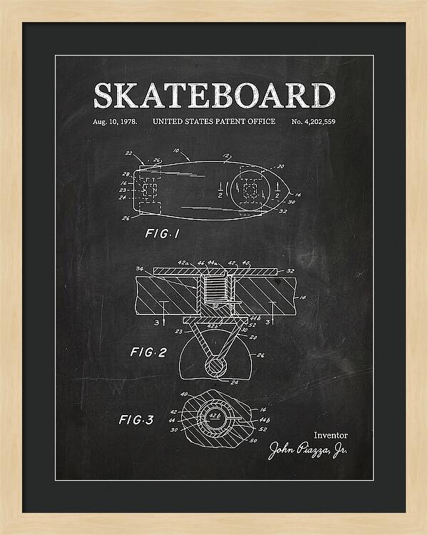 Skateboard Chalkboard Patent Us4202559a