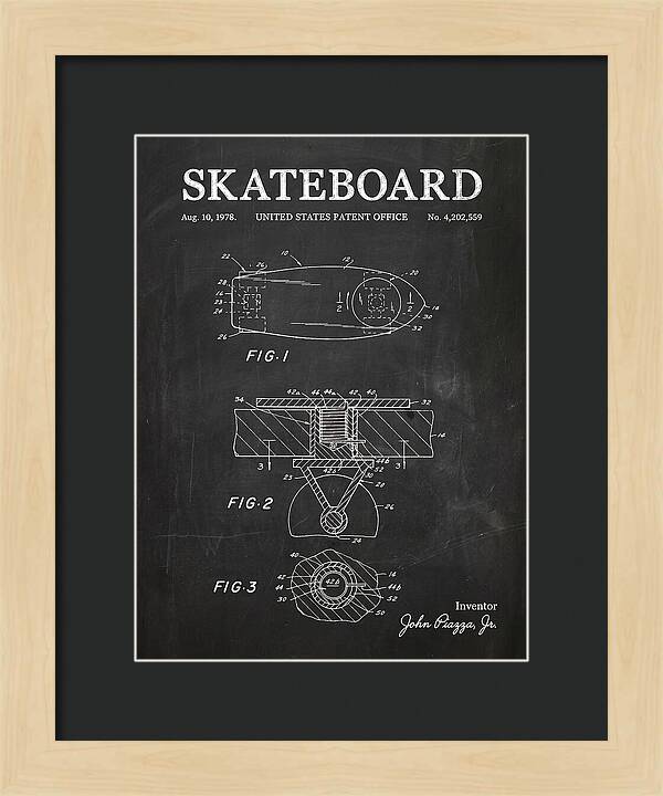 Skateboard Chalkboard Patent Us4202559a