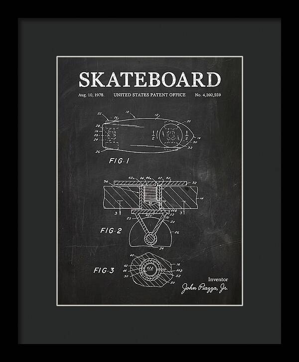 Skateboard Chalkboard Patent Us4202559a