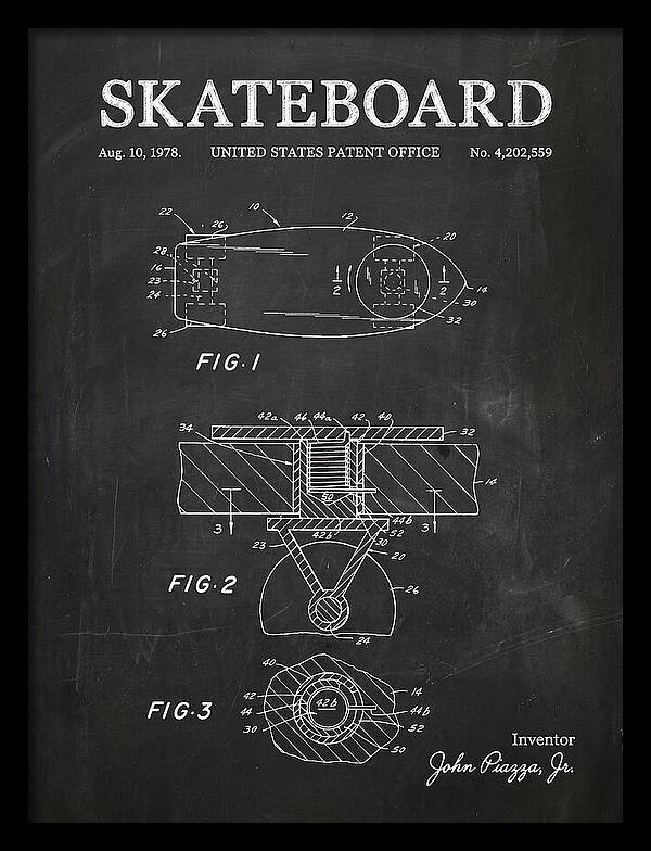 Skateboard Chalkboard Patent Us4202559a