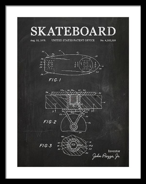 Skateboard Chalkboard Patent Us4202559a
