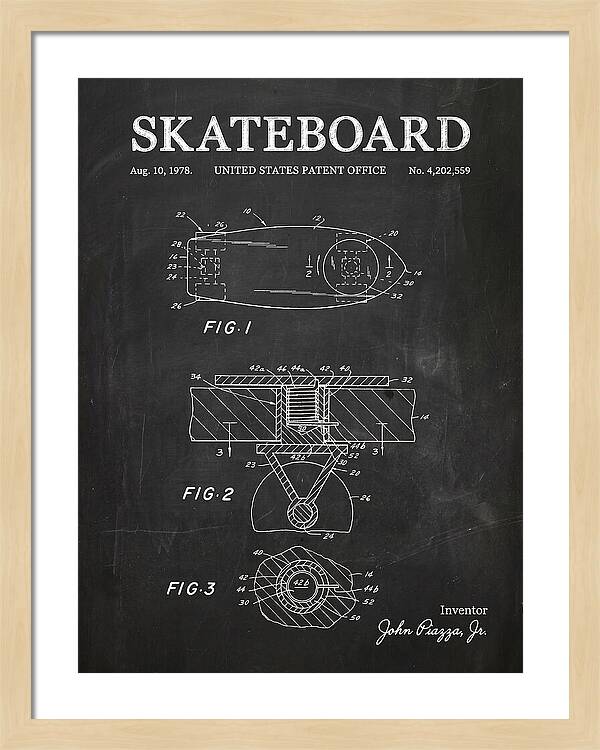 Skateboard Chalkboard Patent Us4202559a