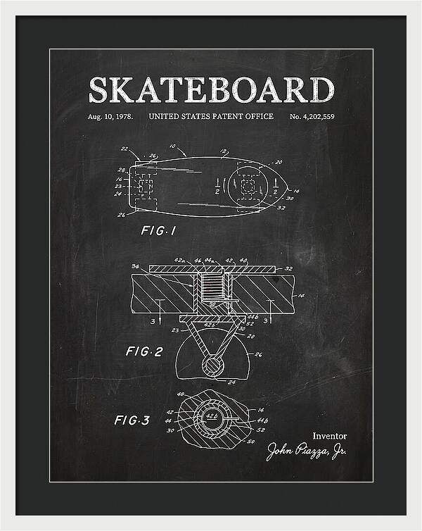 Skateboard Chalkboard Patent Us4202559a