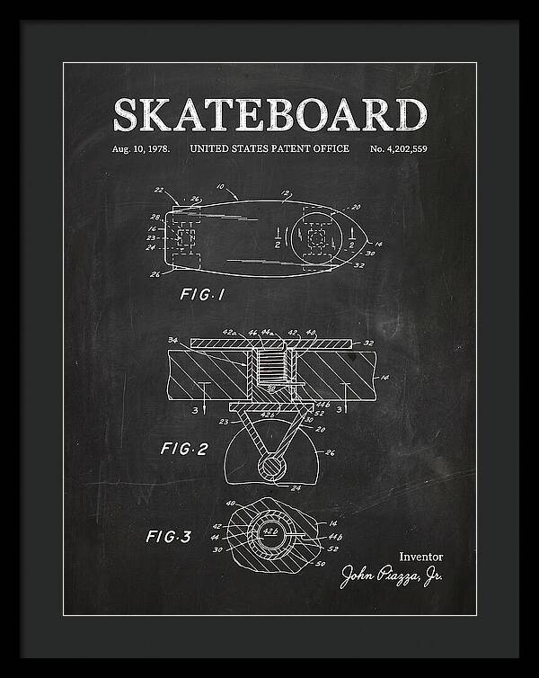 Skateboard Chalkboard Patent Us4202559a