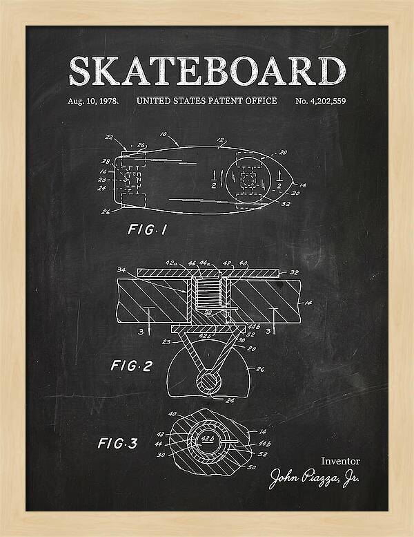Skateboard Chalkboard Patent Us4202559a