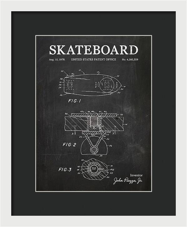 Skateboard Chalkboard Patent Us4202559a