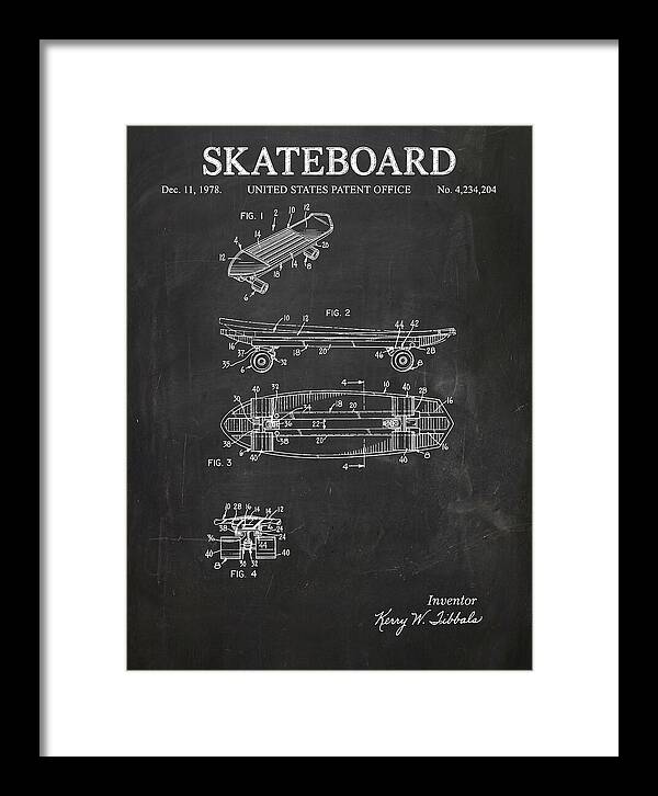 Skateboard Chalkboard Patent Us4234204a