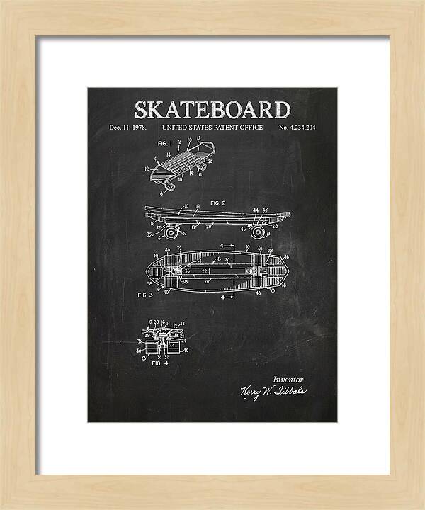 Skateboard Chalkboard Patent Us4234204a