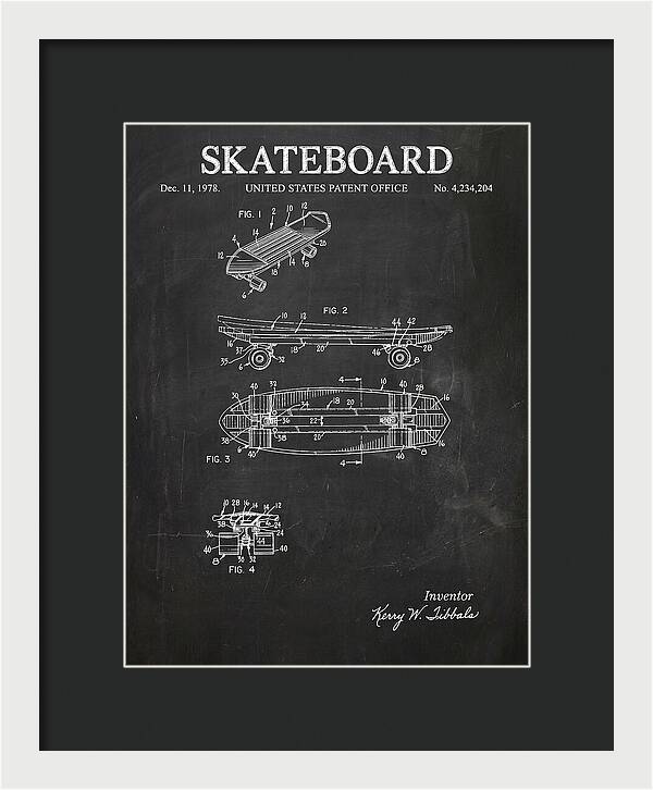 Skateboard Chalkboard Patent Us4234204a