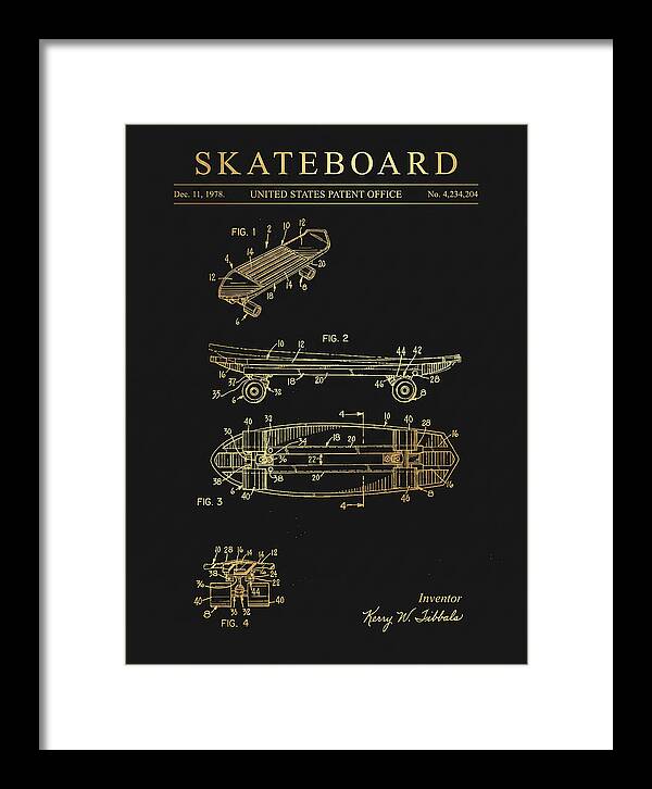 Skateboard Gold Patent Us4234204a